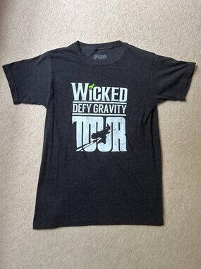 Wicked Defy Gravity Tour Shirt, Unisex Small, Cotton Blend, Pre-Owned Excellent